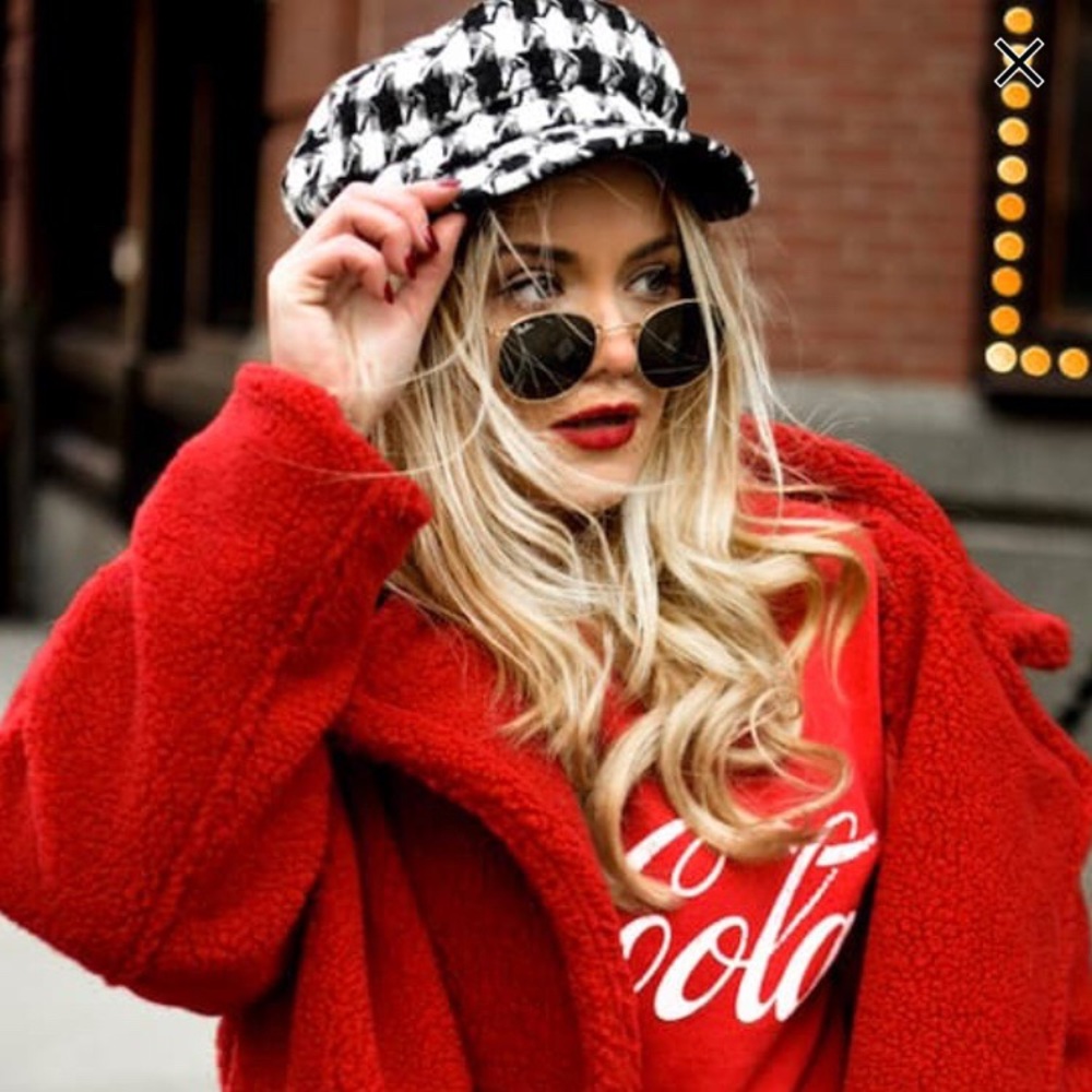 Houndstooth Cabby Hat